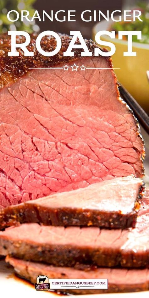 Create a beautifully cooked interior and a slightly sweet outer crust when you make this delectable top round roast. Slowly roasting this cut of beef is key to tenderness. #CertifiedAngusBeef #BestAngusBeef #roastrecipes #roasts #roastbeef #holidayrecipes #holidaymeals #dinners Smoked Eye Of Round, Top Sirloin Roast, Beef Eye Round Roast, Top Round Roast, Best Roast Beef Recipe, Eye Of Round Roast, Eye Of Round, Beef Appetizers, Best Roast Beef