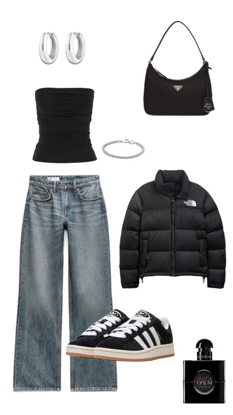 Black Campus outfit Outfit Ideas With Adidas Shoes, Black And Pink Campus 00s Outfit, Outfits To Wear With Campus 00s, Outfits With Campus 00s Black, Black Campus Adidas Outfit, Outfit Ideas With Campus 00s, What To Wear With Black Skirt, Campus 00s Outfit Black, Black Campus Outfit