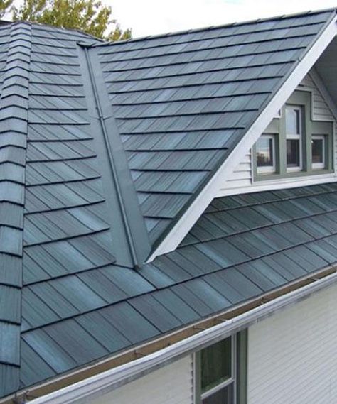 Metal Shake Roof, Shake Roofing, Hip Roof Design, Metal Shingle Roof, Pyramid Roof, Siding Styles, Metal Shingles, Roofing Estimate, Roof Cap