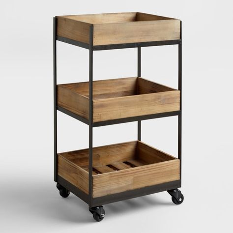 Promising review: "No assembly required for this efficient storage cart. Plus, it looks good and is very well made." —LauraGet it from World Market for $103.99 (see something similar from Amazon for $59.99). Rolling Cart, Trendy Kitchen, Kitchen Cart, World Market, Industrial Furniture, Extra Storage, Contemporary Kitchen, Diy Kitchen, Wood And Metal