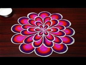 simple rangoli designs with 5x3 dots || beautiful kolam designs || latest muggulu designs - YouTube Rogoli Video, Elephant Kolam, Simple Rangoli Designs, Easy Muggulu, Muggulu Designs, Rangoli Side Designs, Simple Flower Design, Rangoli Designs Latest, Indian Rangoli