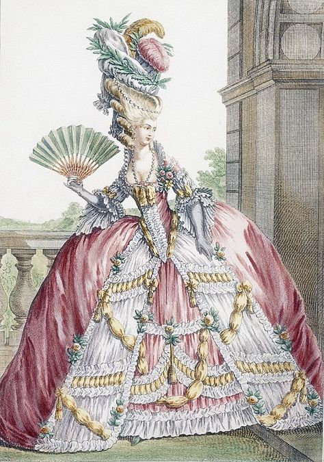 Rococo, A Dress, A Woman, Fan