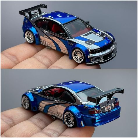 Hotwheels custom. BMW e46 M3 widebody (Chrom.ver✨✨) #hotwheels#e46#bmwm3 | Instagram Need For Speed Cars, Bmw E46 M3, Hot Wheels Custom, Hot Wheels Cars Toys, Hot Wheels Garage, Custom Bmw, E46 M3, Custom Hot Wheels, Cool Car Pictures