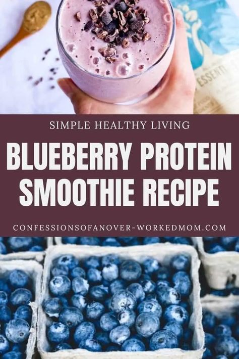 You are going to love this Blueberry Protein Smoothie with Greek Yogurt! Make a protein shake with Greek yogurt for breakfast today. Blueberry Protein Smoothie Recipe, Yogurt Protein Smoothie, Smoothie With Greek Yogurt, Greek Yogurt Smoothie Recipes, Blueberry Protein Smoothie, Whey Protein Smoothies, Yogurt For Breakfast, Blueberry Smoothie Bowl, High Protein Yogurt