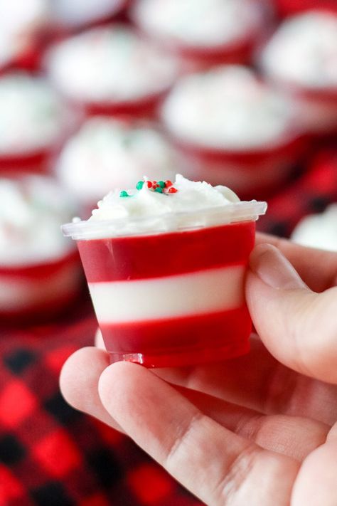 Holiday Jello Shots, White Jello, Candy Corn Jello Shots, Christmas Jello, Christmas Jello Shots, Peppermint Vodka, Cake Vodka, Whipped Vodka, Whipped Cream Vodka