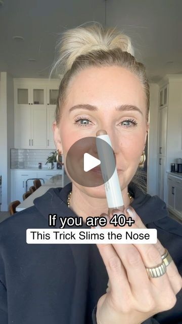 Lauren Hale on Instagram: "‼️Your nose is PERFECT the way it is‼️Like this video if you agree🩷

But…..
This has been a requested tutorial, so if you are looking to slim your nose or create a “button” nose, these tricks work.

➡️Using a contour that is ashy in color, will give the illusion that your nose is “pulled” in and applying the contour on the top of the nose, not on the side will make the nose appear thinner. 

Comment STICKS 👇🏼👇🏼for the cream contour and highlight stick colors I used here. They blend like butter! 

Comment MATCH for my one compact makeup that houses your foundation, concealer and more + it is totally customizable🙌🏻

➡️Follow for makeup tips made for maturing skin🫶🏻

#creamcontour #over40women #makeupplacement #realskin #over40 #middleagedwoman #olderwomen Slim Your Nose, Make Nose Smaller, Contour And Highlight Stick, Highlight Stick, Contour And Highlight, Compact Makeup, Button Nose, Stick Highlighter, Cream Contour