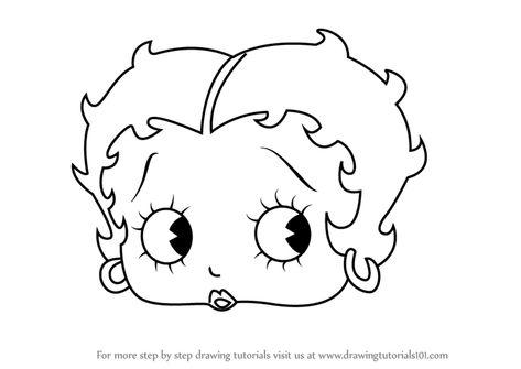 Step by Step How to Draw Betty Boop Face : DrawingTutorials101.com Betty Boop Outline, Draw Betty Boop, Betty Boop Drawing, Betty Boop Face, Disney Drawing Tutorial, Betty Boop Tattoos, Minnie Mouse Drawing, Pencil Drawings For Beginners, Cartoon Drawings Disney