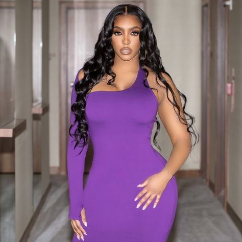 156k Likes, 2,826 Comments - #PorshaWilliams (@porsha4real) on Instagram: ““This Woman” 👑 #SelfLove @gonakedhair” Drew Sidora, Williams Aesthetic, Hollywood Glamour Aesthetic, Woman In A Dress, Glamour Aesthetic, Porsha Williams, Nyane Lebajoa, Lob Hairstyle, Stylish Celebrities