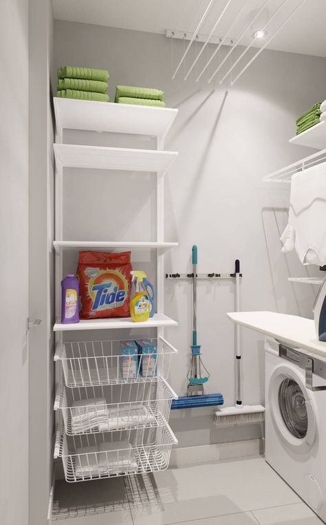 Boaxel Ikea Ideas Laundry, Utility Room Ikea, Laundry Room Update, Utility Sheds, Laundry Room Closet, Modern Laundry Rooms, Laundry Room Storage, Room Closet, Utility Room