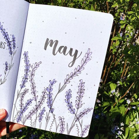 Jennifer on Instagram: “Hello May, I am ready for you! 🌱 #bujo #bujolove #bujoinspo #bujomay #bujomay2020 #bujoflowers #bujolavender #may #may2020 #lavender…” Bullet Journal Title Page, Journal Monthly Cover, Bullet Journal Titles, May Bullet Journal, Bullet Journal Monthly, Bullet Journal Month, Bullet Journal Aesthetic, Bullet Journal School, Bullet Journal Writing