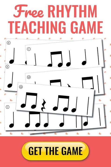 Rhythm Cards Free, Rhythm Game Cards, Music Rhythm Games, Piano Teaching Games, Teaching Games, Music Activities For Kids, Rhythm Activities, Teaching Piano, Piano Teaching Resources