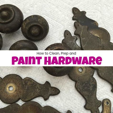 Painting Hardware, Paint Hardware, Home Paint, Cleaning Painted Walls, Glass Cooktop, Interior Painting, Vintage Hardware, Simple Life Hacks, Painting Bathroom