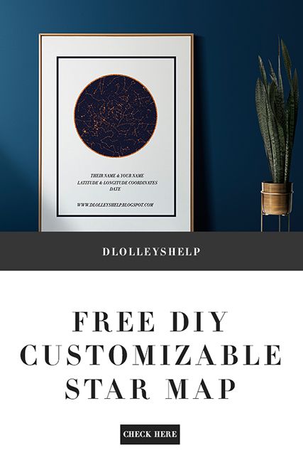 Star Map Gift, Diy Personal Gifts, Birthday Poster Diy, Moon Map, Large Photo Prints, Map Coordinates, Coordinates Gift, Printable Star, Constellation Map