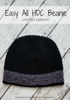 Crochet Mens Hat Pattern, Hdc Crochet, Crochet Mens, Mens Crochet, Mens Crochet Beanie, Crochet Mens Hat, Crochet Beanie Pattern Free, Crocheted Stuff, Beanie Crochet Pattern