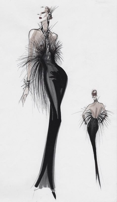 Stefano Canulli, Thierry Mugler Couture, Mugler Couture, Mode Poses, Fashion Sketchbook Inspiration, Fashion Illustration Poses, Mode Editorials, Fashion Illustrations Techniques, Fashion Drawing Sketches