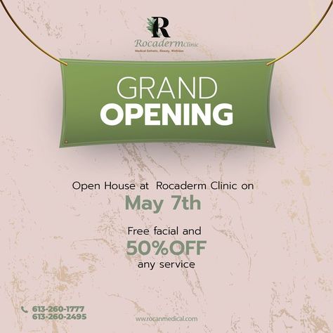 🎉🎊 GRAND OPENING Event - May 7th 2022. 10:00AM – 04:00PM 🎉🎊 You’re invited to our Open house for the grand opening of our Medical Esthetic Clinic! Walk-in or reserve your spot in advance to take advantage of the best deals of the year! One-time Discounts! Coupons! Prizes! Free services! 💫💫 #medicalesthetic #medicalspa #medspa #familypractice #cosmeticsurgery #obstetrics #plasticsurgery #gynecologist #plasticsurgeon #plasticsurgeons #dermatology #obgyndoctor #gynaecology #dermatologist Obgyn Doctor, Hair Poster Design, Grand Opening Event, Hair Poster, Opening Event, Beauty Clinic, Medical Spa, Med Spa, Lightroom Presets Free