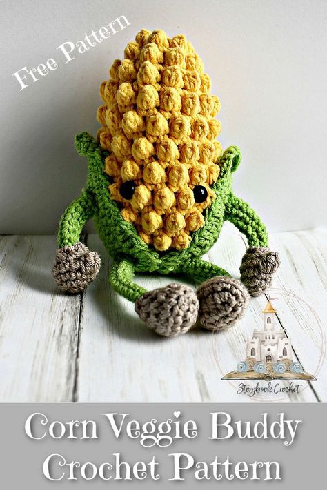 Crochet Corn, Corn Crochet, Artsy Girl, Crochet Garden, Crochet Toys Free, Fall Crochet Patterns, Crochet Fruit, Crochet Cactus, Crochet Food