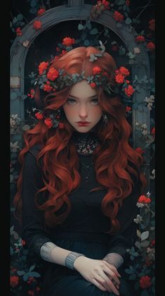 Vietnamese Tattoo, Female Anime Characters, Characters From Movies, Gothic Fantasy Art, Popular Characters, Ginger Girls, Long Red Hair, Smart Women, Beautiful Dark Art