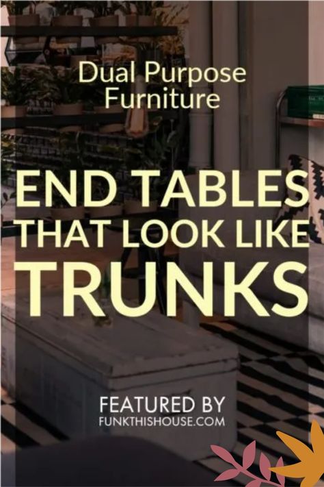 The non-traditional decorator will appreciate something that's not only a bit different, but also a piece of furniture that serves a dual purposes. Check out these trunk end tables; they come in various designs and styles. #trunkendtable #endtables #trunksasendtables #funkthishouse Creative End Table Ideas, Trunk End Table, Bamboo Furniture Diy, Unique End Tables, Diy End Tables, Bamboo Furniture, Unique Coffee Table, Quirky Home Decor, What To Use