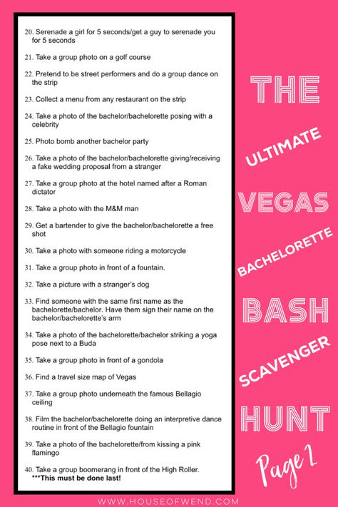 Vegas Scavenger Hunt, Bachelorette Party Scavenger Hunt, Girlfriend Trips, Bachelorette Scavenger Hunt, Ultimate Bachelorette Party, Las Vegas Bachelorette Party, Bach Bash, Bachelorette Party Destinations, Las Vegas Bachelorette