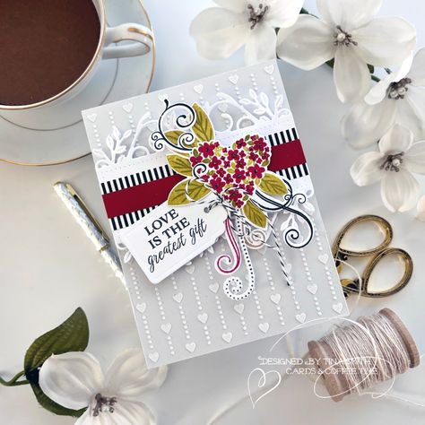 Papertrey Ink – With All My Heart | Cards and Coffee Time Merriest Moments, Country Bouquet, Heart Stencil, Valentine Projects, Heart Stamp, Stamp Ideas, Flower Center, Elegant Sets, Papertrey Ink