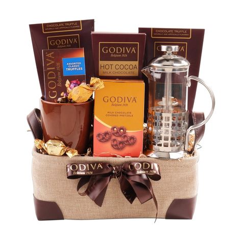 Alder Creek Gifts Godiva Coffee and Press Christmas Gift Basket Baking Gift Basket, Gourmet Food Basket, Sympathy Gift Baskets, Wine Country Gift Baskets, Raffle Basket, Baskets For Men, Gift Baskets For Men, Gourmet Food Gifts, Keto Vegan