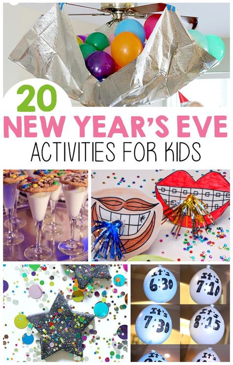 Having the kids on New Years Eve doesn't mean you can't celebrate, here are 20 activities you can do with them! New Years With Kids, New Year's Eve Crafts, Kids New Years Eve, New Year's Eve Activities, New Years Eve Games, New Years Eve Day, Eve Game, New Year's Games, New Years Activities