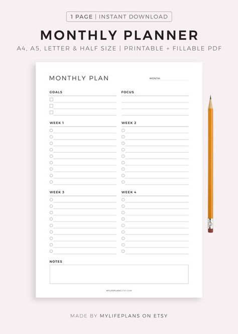 Monthly To Do List, Goals Monthly, Fitness Tracker Printable, Month At A Glance, Printable Daily Planner, Hyper Fixation, Workout Beginner, Monthly Planner Printable, Finance Tracker