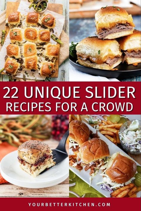 Simple Sliders Recipes Hawaiian Rolls, Quick And Easy Slider Recipes, Burger Sliders Recipes Hawaiian Rolls, Mushroom And Swiss, Sliders Recipes Hawaiian Rolls, Roll Sliders, Simple Appetizers, Hawaiian Sliders, Easy Slider Recipes