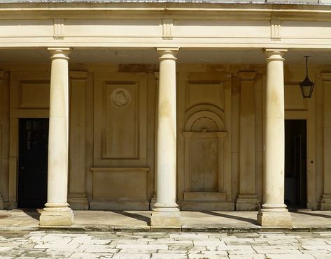 Drayton House, Lowick | Portico at north end of courtyard | Flickr Architecture