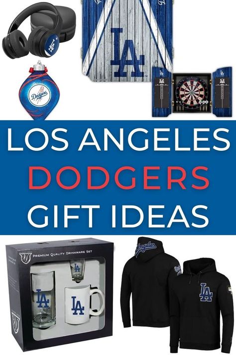 Looking for unique gifts for Dodgers Fans? Our gift guide features LA Dodgers merch, clothes and more that Dodgers fans will love! Dodgers Gift Basket Ideas, Secret Santa Girls, Dodgers Fan, Dodger Blue, Sports Lover, Sports Gifts, Los Angeles Dodgers, Gift Basket, Gift Guide