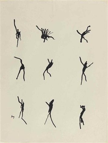 Henri Michaux Art, Dancing Tattoo, Button Tattoo, Small Forearm Tattoos, Rabbit Tattoos, Abstract Drawings, Simplistic Tattoos, Sumi E, Ethereal Art