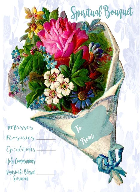 Christian Study Tools: Spiritual Bouquet Gift Card Free Printables Spiritual Bouquet Catholic, Envelope Stencil, Spiritual Bouquet, Christian Study, Expressions Of Sympathy, Christian Studies, Gift Card Envelope, Free Printable Cards, Art Spiritual