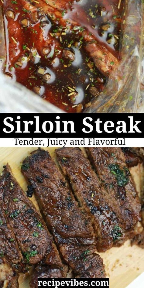 Sirloin Recipes Easy, Large Sirloin Steak Recipes, New York Sirloin Steak Recipes, Best Sirloin Steak Recipes, Boneless Sirloin Steak Recipes, Thinly Sliced Sirloin Tip Steak Recipes, How To Cook Sirloin Steak, Sirloin Strip Steak Recipes, Sirloin Steak Strips Recipes