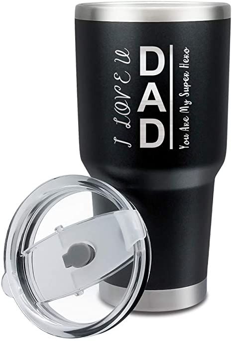 30oz Personalized Dad Coffee Tumbler for Dad Birthday, Stainless Steel Travel Coffee Tumbler for Men Dad, Best Insulated Coffee Travel Mug, Tumbler 30oz Bulk, Thermal Cup with Spill Proof Lid, Black Tumbler For Men, Best Travel Coffee Mug, Coffee Travel Mug, Thermal Cup, Mug Tumbler, Coffee Tumbler, Nutribullet Blender, Dad Birthday, Insulated Tumblers