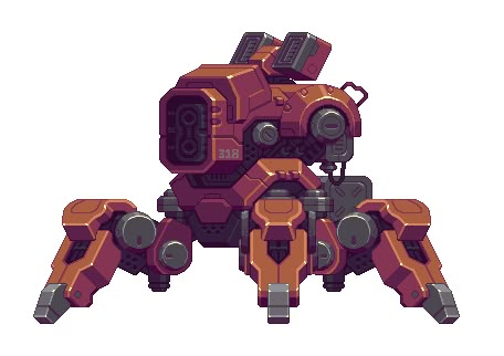 Spider tank @ PixelJoint.com Spider Mech Concept Art, Mech Pixel Art, Tank Pixel Art, Pixel Robot, Spider Mech, Spider Tank, Spider Robot, Best Tattoo Ever, Arte 8 Bits