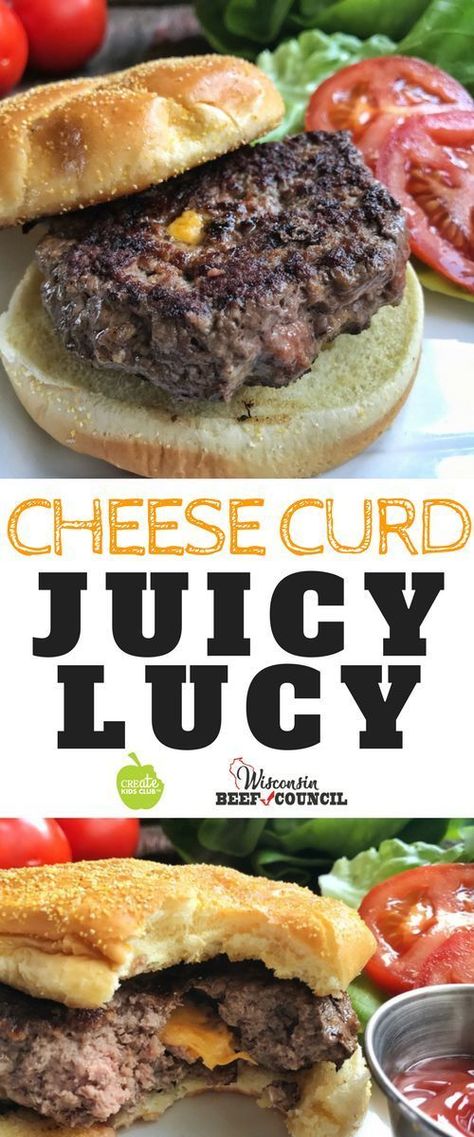 Homemade Burgers: The Cheese Curd Juicy Lucy will be the best thing to hit your grill or BBQ this summer. Learn how to make juicy burgers on the grill easily. These simple homemade hamburgers are so delicious, you won't be buying premade burgers again. Pe Best Grilled Burgers, Burgers On The Grill, Cheese Curd, Cookout Party, Bbq Parties, Juicy Burgers, Juicy Lucy, July Recipes, Easy Grilling