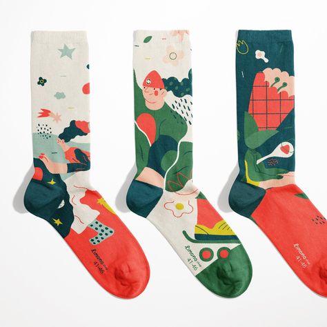 UNFRAMED series, design sketch, PS template #socks #limono Socks Design Illustration, Sock Design Ideas, Socks Illustration, Socks Ideas, Mc Ideas, Sock Designs, Kidcore Aesthetic, Sock Design, Sewing Clothes Women