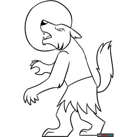 Free Werewolf Coloring Page for Kids Werewolf Drawing Easy, Scary Werewolf, Scary Coloring Pages, Fantasy Coloring Pages, Werewolf Drawing, Zoo Animal Coloring Pages, Coloring Pictures For Kids, Wolf Colors, Free Printable Coloring Sheets