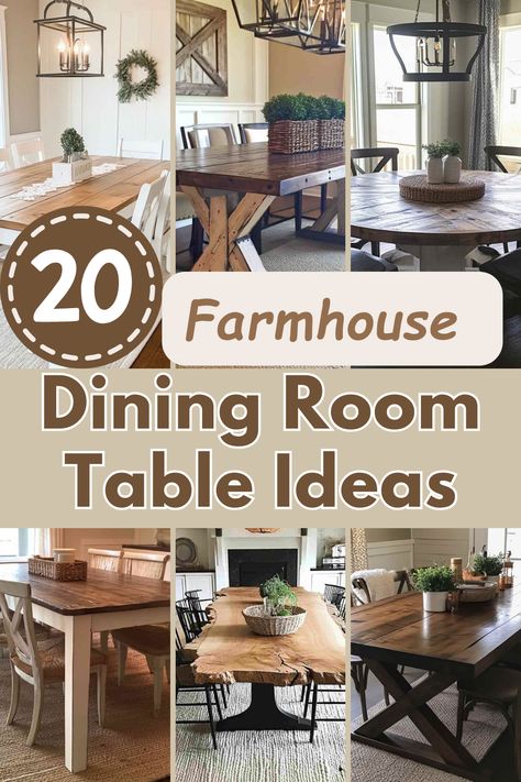 Elevate your dining room with these stunning farmhouse dining room table ideas, perfect for creating a cozy and elegant atmosphere. #Farmhouse #DiningRoomDecor #RusticFurniture #HomeInspiration #FarmhouseTables Farmhouse Decor For Dining Room Table, How To Decorate A Farmhouse Table, Dining Room Rustic Farmhouse, Modern Farmhouse Dining Room Tables, Farmhouse Small Dining Room Ideas, Farmhouse Dining Table Decor Ideas, Farmhouse Kitchen Table Decor Ideas, Mobile Home Dining Room Ideas, Farmhouse Dining Room Inspiration