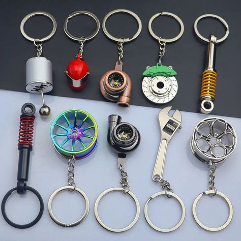 Gear Head, Disc Pendant, Car Keychain, Metal Gear, Car Keys, Shock Absorber, Key Chains, Key Holder, Chain Pendants