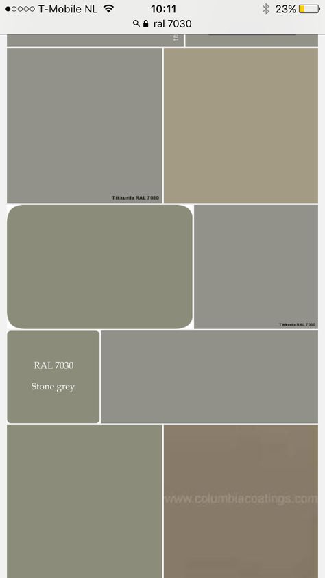 RAL 7030 - grijs groen Wall Colors, Thing 1, Collage, Wall, Pins, Color, Wall Colours