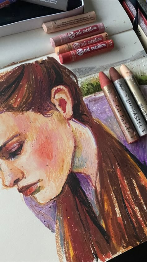 Oil Pastels Drawing, A Level Art Sketchbook, Oil Pastels Painting, Pastel Artwork, Oil Pastel Paintings, Oil Pastel Drawings, Oil Pastel Art, Crayon Art, Arte Sketchbook