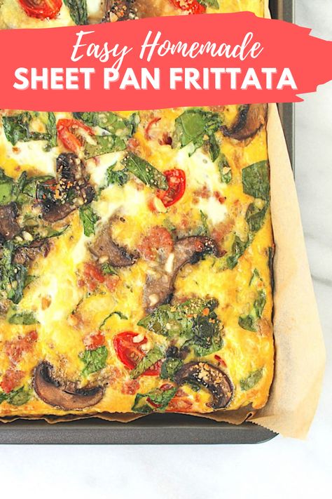 Take eggs from basic breakfast staple to crave-worthy dish with this Sheet Pan Frittata recipe Healthy Breakfast Frittata, Gluten Free Cornbread Dressing, Egg Frittata Recipes, Basic Breakfast, Frittata Recipes Breakfast, Fritatta Recipe, Weight Watchers Muffins, Breakfast Frittata, Veggie Breakfast