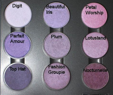 Mac digit icy purple Mac Eyeshadow Swatches, Violet Makeup, Mac Makeup Eyeshadow, Lilac Aesthetic, Lilac Eyeshadow, Mac Makeup Looks, Best Mac Makeup, Wide Eyes, Eyeshadow For Blue Eyes