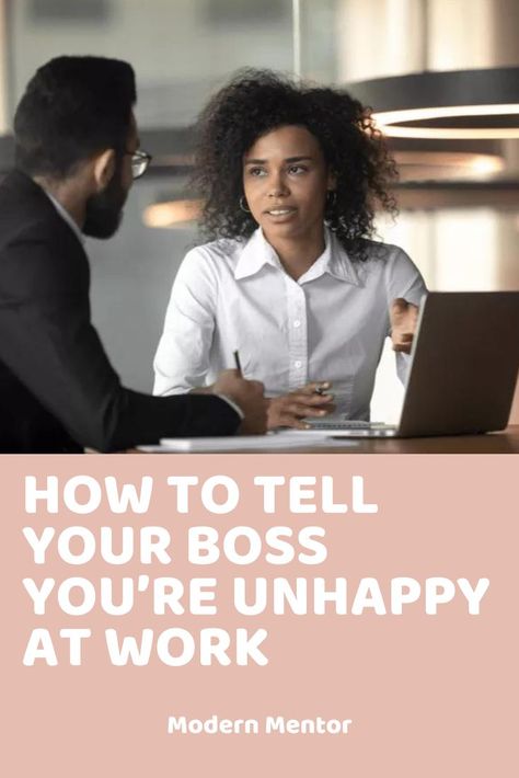 Feeling unhappy, bored, or under-valued at work? It may be time to talk to your boss about it. Don't be afraid! Modern Mentor shares her top strategies for a successful—and totally not awkward—conversation! How To Talk To Your Boss, How To Talk To Your Boss About Issues, How To Talk, Feeling Frustrated, Business Career, Professional Development, Be Afraid, Talking To You, Boss Lady