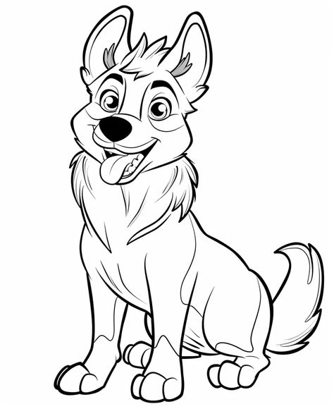 The image is of a cartoon dog. It is sitting on its haunches with its tongue hanging out and its ears perked up ->> more details in ai-img-gen.com Drawing With No Color, Happy Expression, Simple Line Drawing, Dog Happy, Simple Line Drawings, Palette Ideas, Dog Drawing, Cartoon Dog, A Cartoon