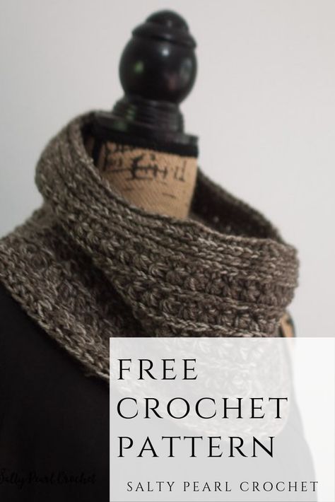 Crochet Star Stitch Cowl, Men's Cowl Crochet Pattern Free, Mens Crochet Cowl Pattern Free, Mens Crochet Cowl, Crochet Neck Cowl Free Pattern, Crochet Cowl Men, Crochet Cowl For Men, Free Crochet Neck Warmer Patterns, Mens Scarfs