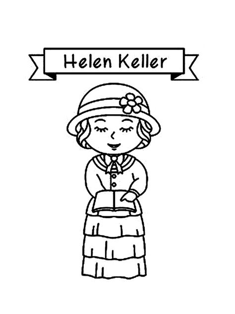 Hellen Keller, Helen Hayes, School Coloring Pages, White Pictures, Helen Keller, Homeschool Ideas, Black And White Pictures, Coloring Page, Coloring Pages