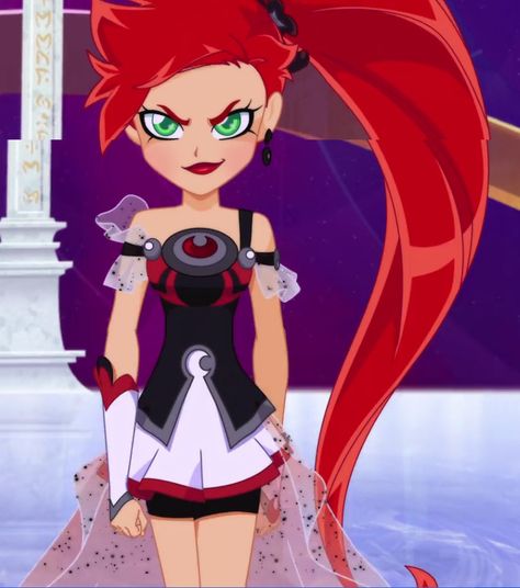 Wicked Red - Dark Auriana Auriana Princess Of Volta, Auriana Lolirock, Lolirock Auriana, Fera Disney, Evil Princess, Dark Princess, Nickelodeon Cartoons, Dark Disney, Anime Devil